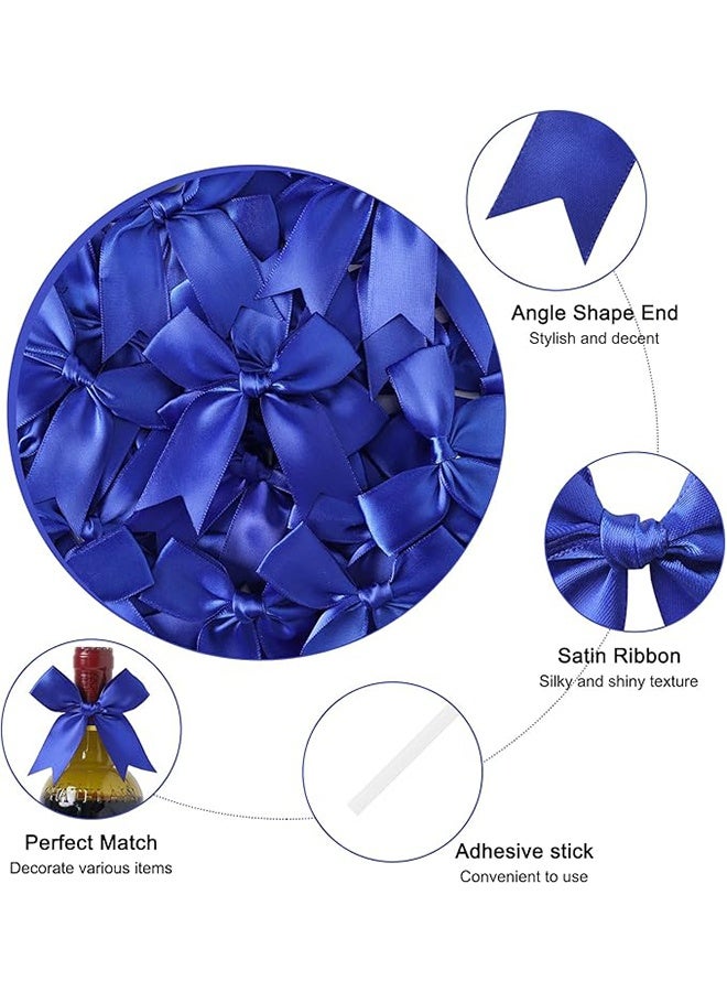 50 قطعة 3.35 بوصة (حوالي 8.4 سم) أقواس التفاف الهدايا الزرقاء ، تغليف هدايا القوس الصغير الأنيق ، الحرف اليدوية ، زينة الحفلات ، حفلات استقبال المولود الجديد ، أعياد الميلاد ، زينة الزفاف ، أكياس ال - Image 3