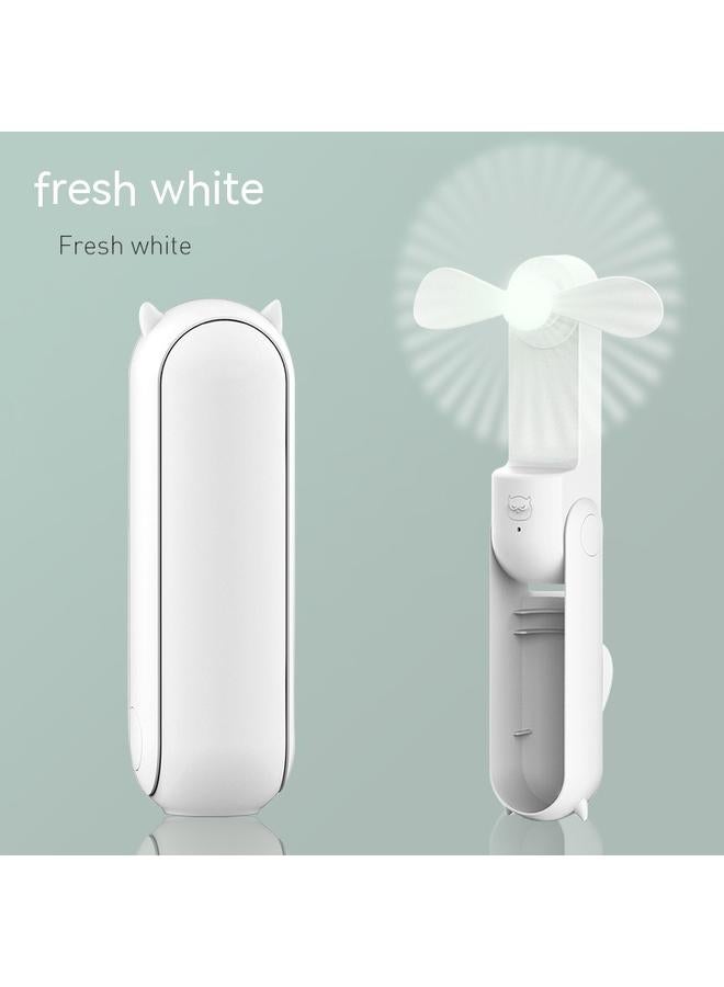 إسكدنيا 2PCS Handheld Mini Fan, Portable Foldable Fan with Power Bank, USB Rechargeable Small Pocket Fan, Battery Operated Personal Fan - Image 2