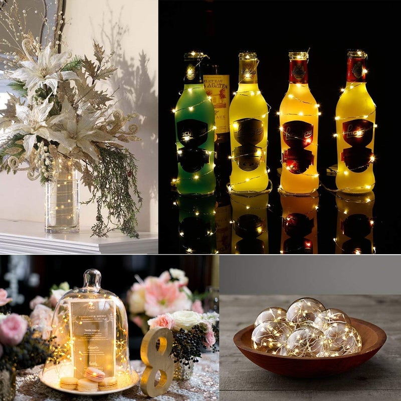 ANJAYLIA 16.5Ft 50 LED Fairy Lights Battery Operated String Lights for Party Home Wedding Festival Decoration, Warm White - Image 5