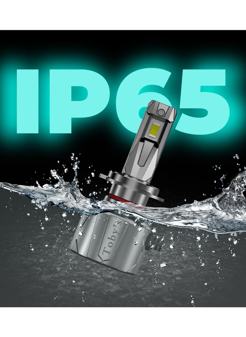 Toby's New Launch 2024 Upgraded U8-H1 LED Headlight with 150W/Pair Power 15000LM/Pair Lumens, Color Temperature 6500K Plug and Play, Non-Polarity, Fog Headlight