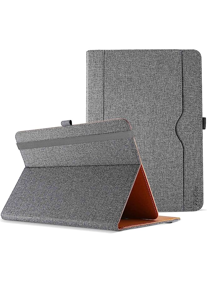 Procases Universal Case For 9-10 Inch Tablet, Stand Folio Universal Tablet Case Protective Cover For 9" 10.1" Touchscreen Tablet, With Adjustable Fixing Band And Multiple Viewing Angles –Grey - Image 1