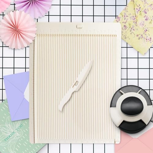 HKKYO Scoring Board - Scoreboard for Paper Crafts, Scoring Tool, Envelope Maker for PaperCrafts, Multipurpose Envelope Punch Boards, Small Paper Score Boards, Mini ScoreBoards for Card Making - Image 3
