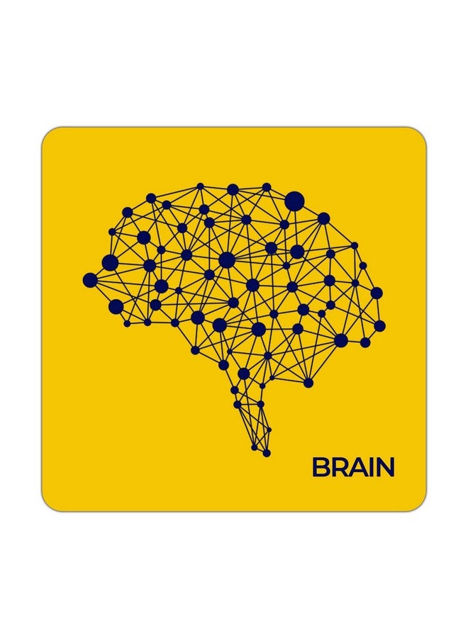 ASHVAH Brain Print/Typography Tea/Coffee Mug/Designer Handmade Wooden Coaster Set for Home Kitchen, Office Desk - Set of 4 - Square: 10cm Dno. 55 - Image 4