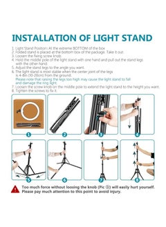 Neewer NEEWER Ring Light Kit: 18"/48cm Outer 55W 5600K Dimmable LED Ring Light, Light Stand, Carrying Bag for Camera, Smartphone, YouTube, TikTok, Self Portrait Shooting, Black  - Image 2