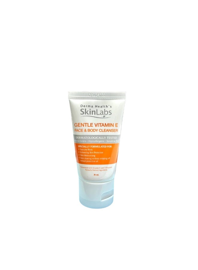 SKINLABS Gentle Vitamin E Facial Cleanser 30ml, Mild Daily Face Wash for Gentle Skin Cleansing, Travel Size - Image 1