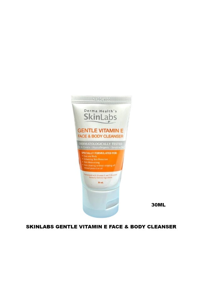 SKINLABS Gentle Vitamin E Facial Cleanser 30ml, Mild Daily Face Wash for Gentle Skin Cleansing, Travel Size - Image 2