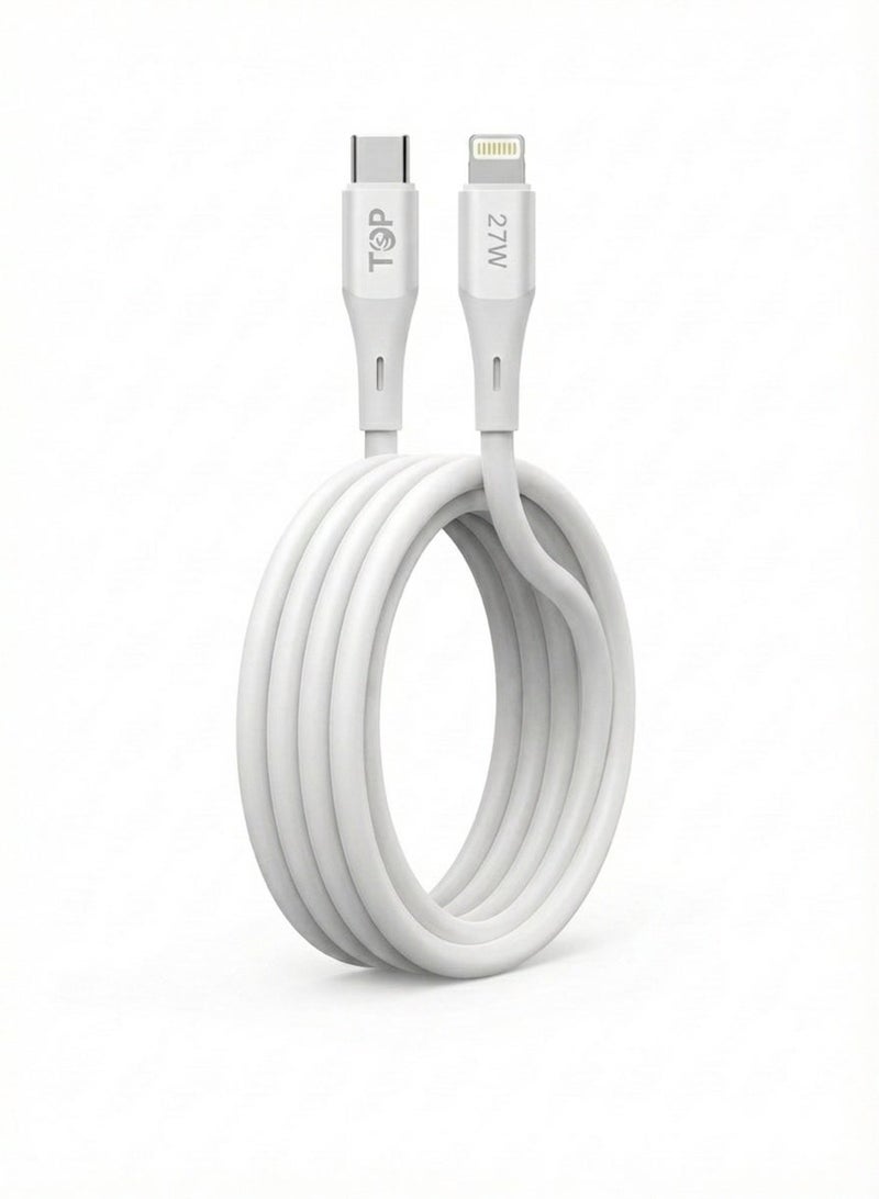 top 27W USB-C to Lightning Fast Charging Cable – 2 Meter – High-Speed PD Charging & Data Transfer – Compatible with iPhone 14/13/12/11/X/8/SE, iPad - Image 2