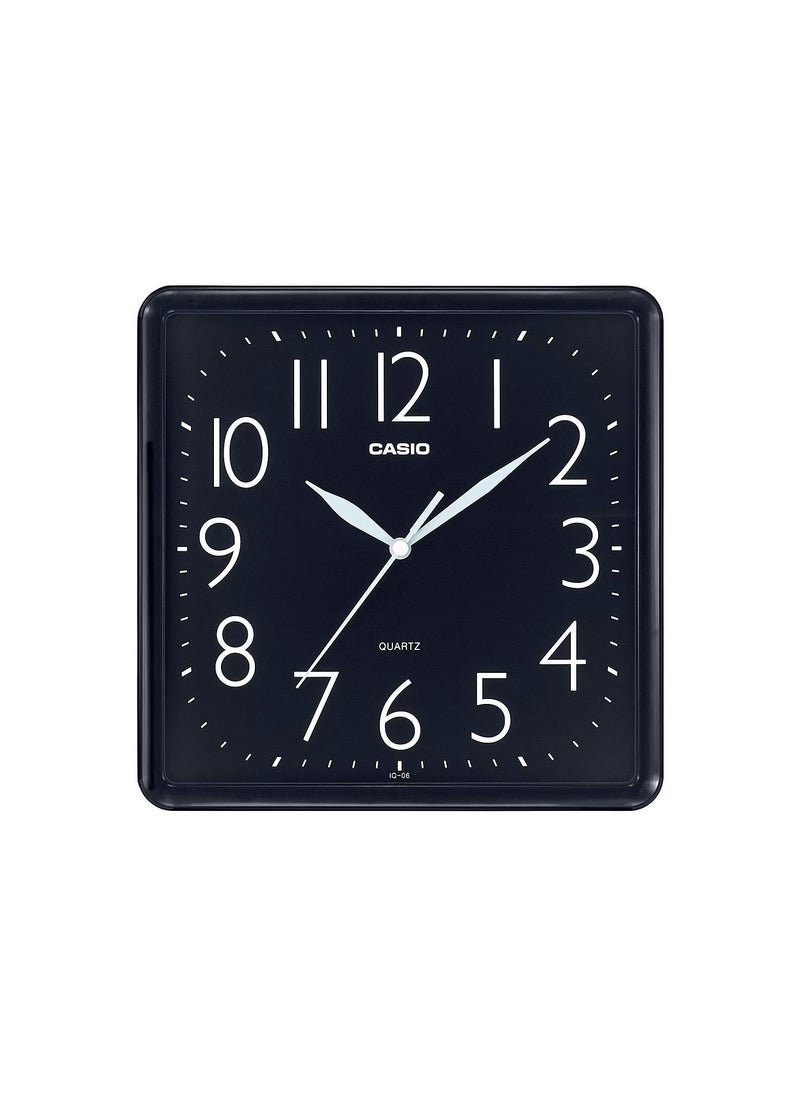 CASIO - Wall clock Analog Square Shape Black Dial IQ-06-1 - Image 1