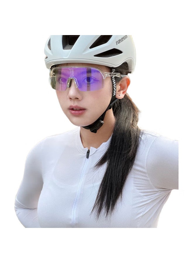VOZAPOW Cycling Glasses, Photochromic, Day And Night Use, For Bicycle, Mountain And Road Biking, Windproof, Sandproof, Insect-Proof Goggles, For Men And Women - Image 1