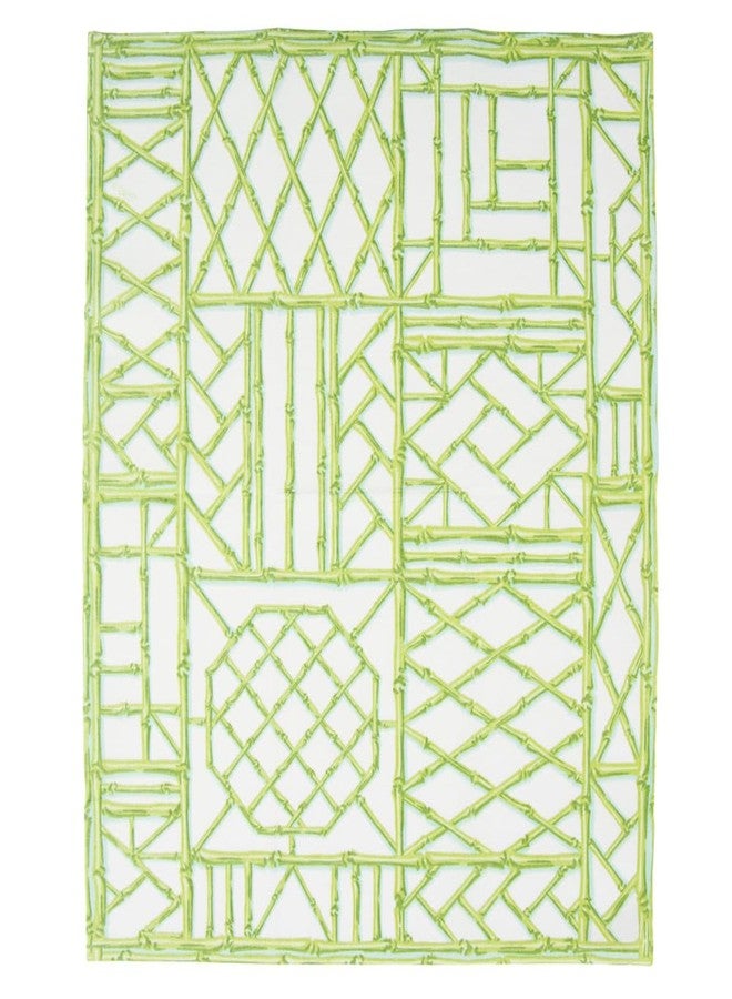 Caspari Bamboo Screen Moss Green Paper Linen Guest Towel Napkins - 12 Per Package - Image 4