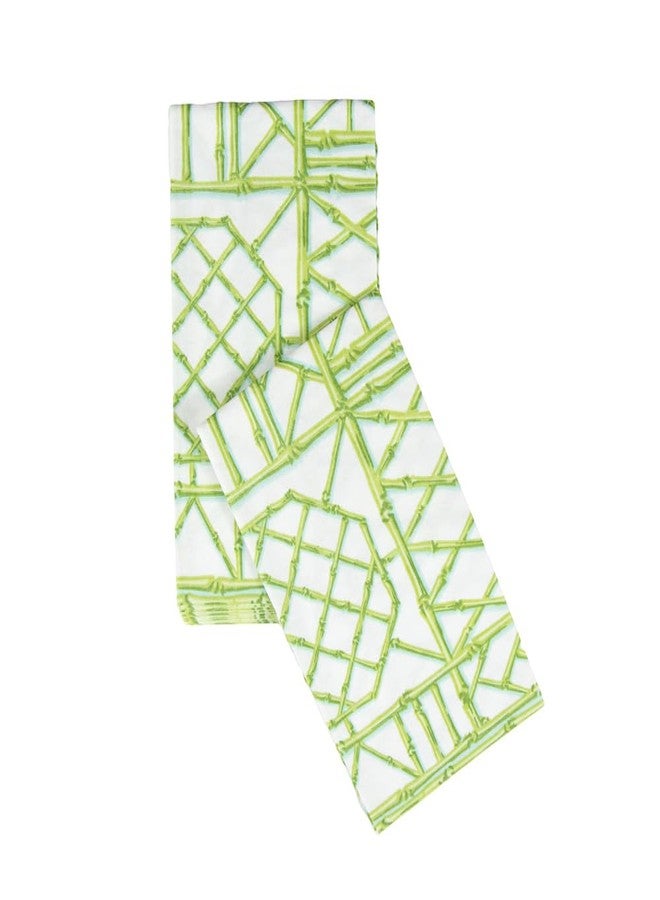 Caspari Bamboo Screen Moss Green Paper Linen Guest Towel Napkins - 12 Per Package - Image 3