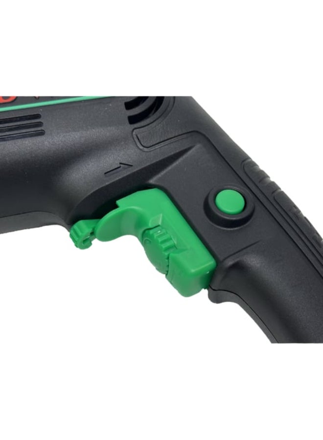 DWT 220-230V 450W Keyless Chuck Corded Impact Drill Black and Green 24 x 7 x 25 cm BMP04-10 C - Image 4