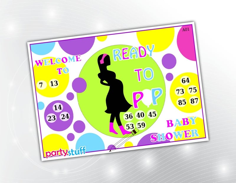 PartyStuff Pregnancy Theme Tambola Housie Tickets - Pregnancy kukuba 5 - Designer Kukuba (48 Cards) - Image 1