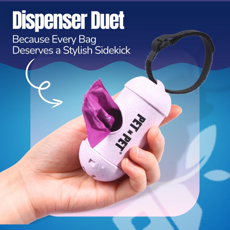 PET N PET Poop Bags for Dogs, 288 Count Lavender Scented Dog Waste Bags with Leash Dispenser, USDA Certified 38% Plant Based & 62% PE Dogs Waste Bag - Image 3