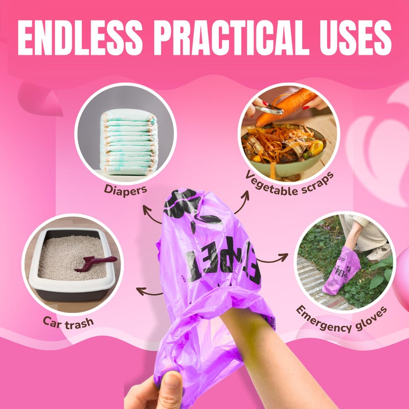 PET N PET Poop Bags for Dogs, 288 Count Lavender Scented Dog Waste Bags with Leash Dispenser, USDA Certified 38% Plant Based & 62% PE Dogs Waste Bag - Image 5