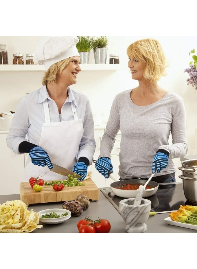BBQ Grilling Gloves, Heat Resistant Grill Gloves, Cut Resistant Grill Gloves, Easy to Clean and Store, for Barbecue, Cooking, Cutting, Baking, Welding  - Image 3