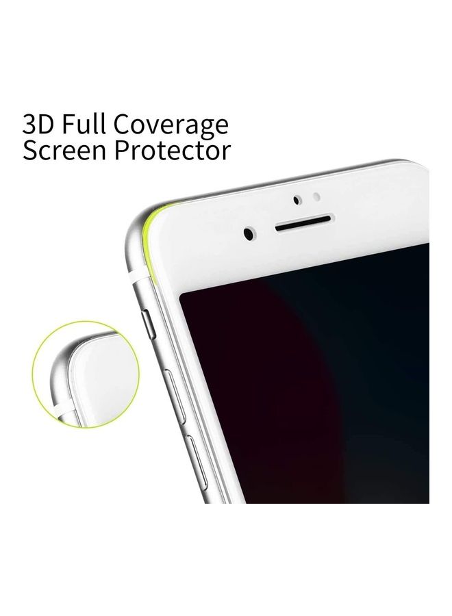 ICS Screen Protector Tempered Glass for Apple iPhone 7/8 White/Clear - Image 2