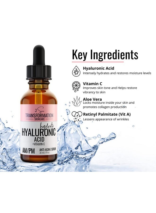 2 See Transformation Skincare Vitamin C Serum Hyaluronic Acid Serum For Face Anti Aging Menopause Support Skin Care Products Smooth & Tightening Skincare Dark Spot Remover_2 See Transformation Skincare 1 Oz - Image 3