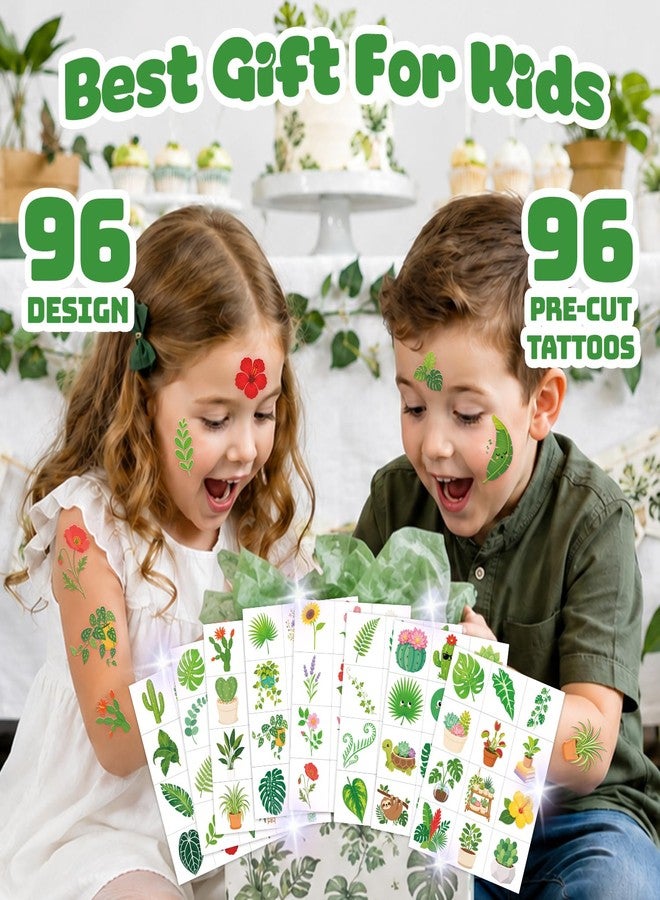 91TATTOOS 96 PCS Plants Temporary Tattoos for Kids - Image 4