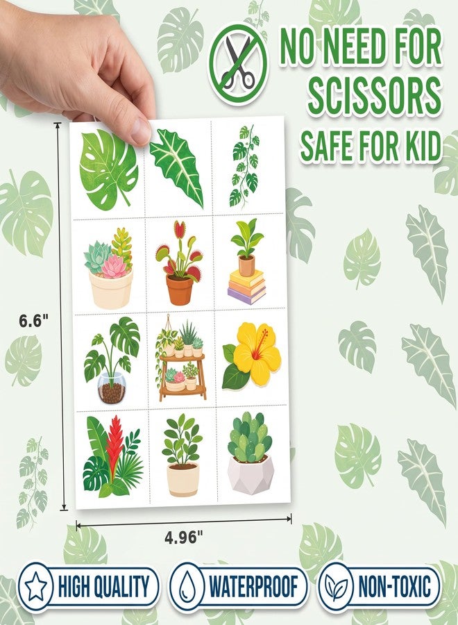 91TATTOOS 96 PCS Plants Temporary Tattoos for Kids - Image 5