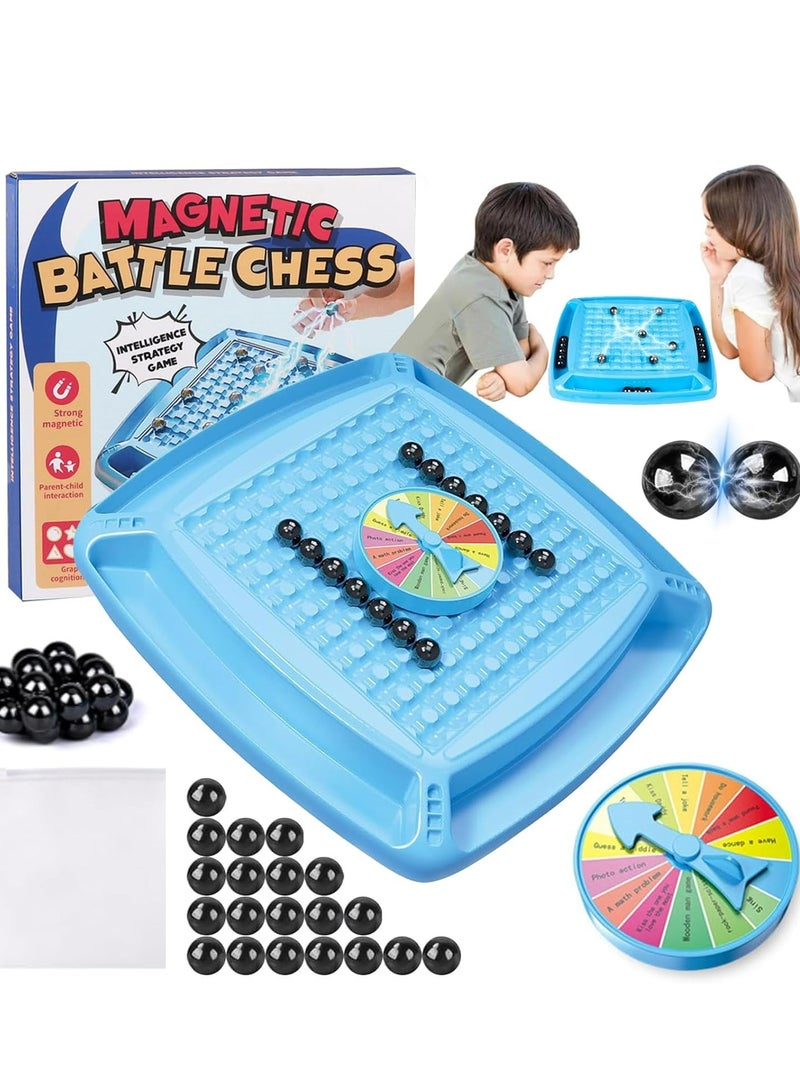 لعبة شطرنج مغناطيسية، لعبة شطرنج معركة مغناطيسية، لعبة طاولة مغناطيسية، لعبة لوح شطرنج بتأثير مغناطيسي، لعبة ألغاز الداما، لعبة ألغاز الداما للتجمعات العائلية، حفلة (ب) - Image 1