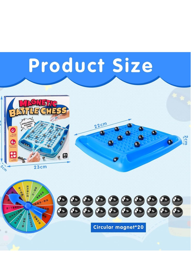 لعبة شطرنج مغناطيسية، لعبة شطرنج معركة مغناطيسية، لعبة طاولة مغناطيسية، لعبة لوح شطرنج بتأثير مغناطيسي، لعبة ألغاز الداما، لعبة ألغاز الداما للتجمعات العائلية، حفلة (ب) - Image 2