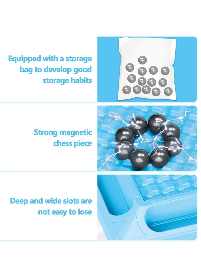 لعبة شطرنج مغناطيسية، لعبة شطرنج معركة مغناطيسية، لعبة طاولة مغناطيسية، لعبة لوح شطرنج بتأثير مغناطيسي، لعبة ألغاز الداما، لعبة ألغاز الداما للتجمعات العائلية، حفلة (ب) - Image 4
