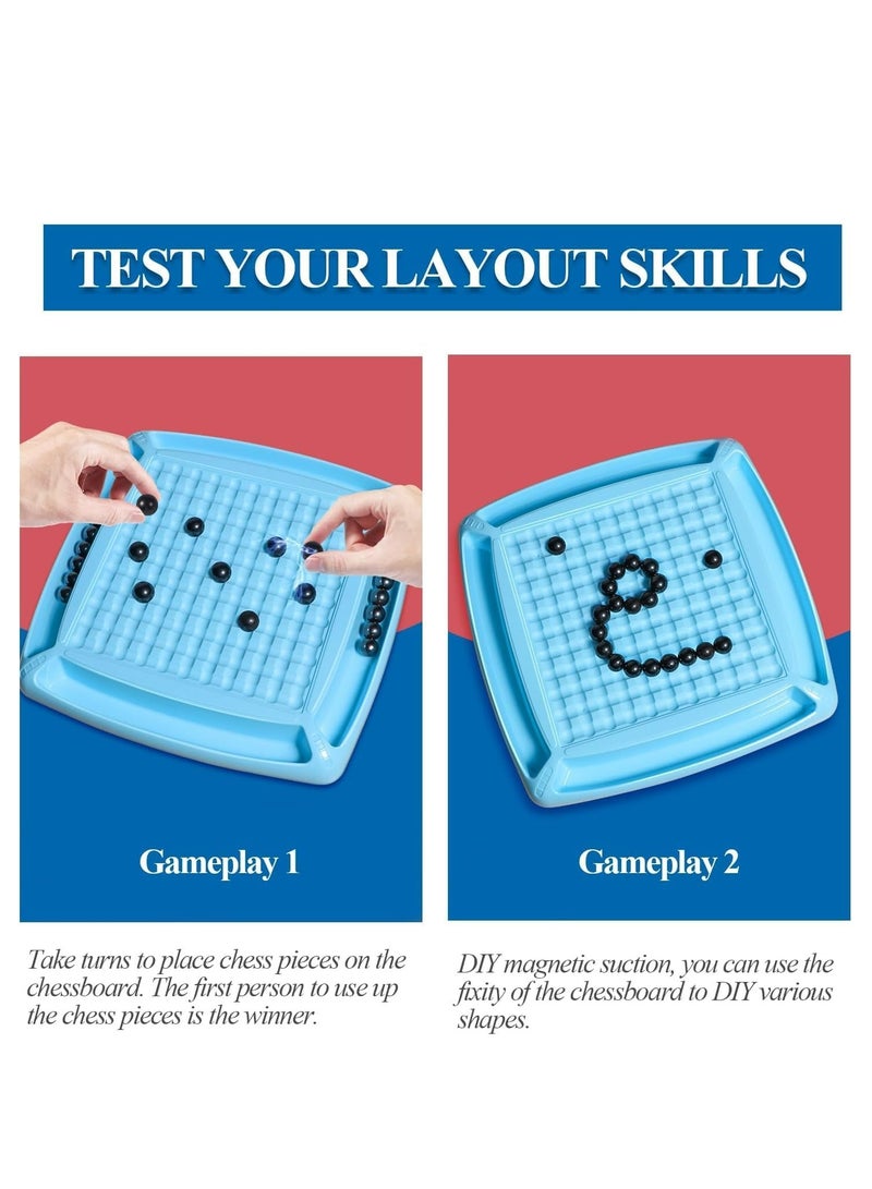 لعبة شطرنج مغناطيسية، لعبة شطرنج معركة مغناطيسية، لعبة طاولة مغناطيسية، لعبة لوح شطرنج بتأثير مغناطيسي، لعبة ألغاز الداما، لعبة ألغاز الداما للتجمعات العائلية، حفلة (ب) - Image 5