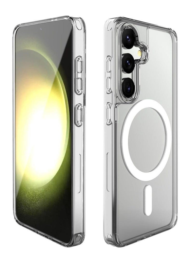 XLogiX for Samsung Galaxy S25 Clear Case with MagSafe – Ultra Slim, Shockproof, Crystal Clear Protection, Strong Magnetic Case Compatible with MagSafe (Clear).