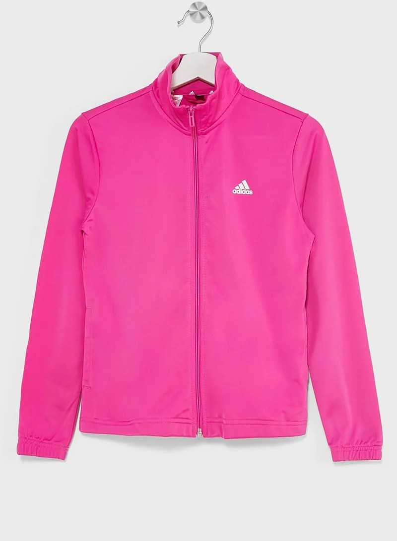 adidas بدلة رياضية أساسية بشعار ماركة كبير
