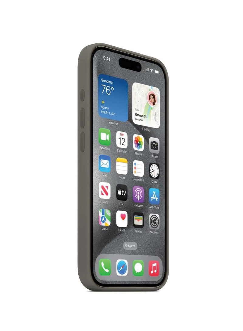 Max & Max iPhone 15 Pro Silicone MagSafe Case – Shockproof Protective Cover with Smooth Grip, Supports Wireless Charging – Gray - Image 2