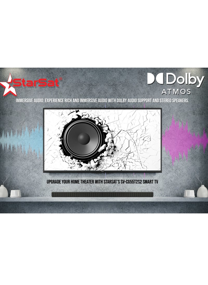 ستارسات - ستارسات 85 بوصة 4K التلفزيون الذكي بتقنية LED فائقة الوضوح مع Google TV وتقنية Dolby Vision HDR باللون الأسود - Image 1