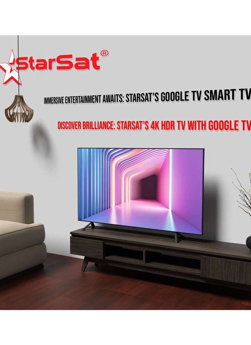 ستارسات - ستارسات 85 بوصة 4K التلفزيون الذكي بتقنية LED فائقة الوضوح مع Google TV وتقنية Dolby Vision HDR باللون الأسود - Image 1