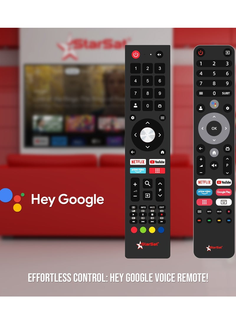 ستارسات - ستارسات 85 بوصة 4K التلفزيون الذكي بتقنية LED فائقة الوضوح مع Google TV وتقنية Dolby Vision HDR باللون الأسود - Image 1