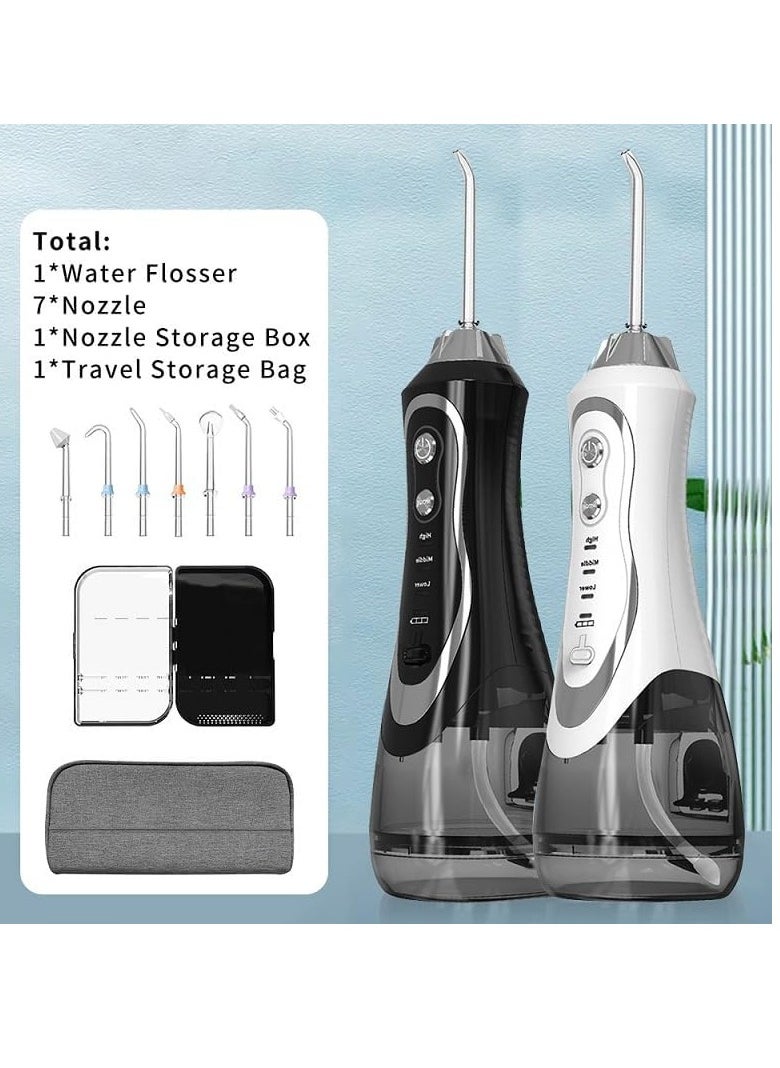 PENG GENERAL Portable Dental Water Flosser Oral Irrigator 7 Nozzles White 300ml  - Image 3