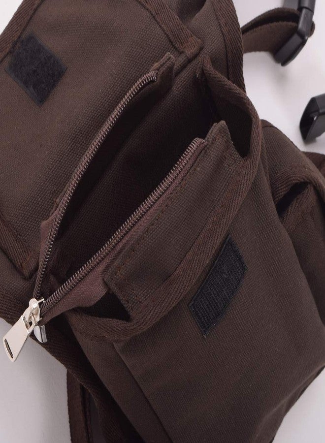 BLESSUME Steampunk Fannypack Cotton Waistbag Travel Practical Belt (Brown) - Image 4