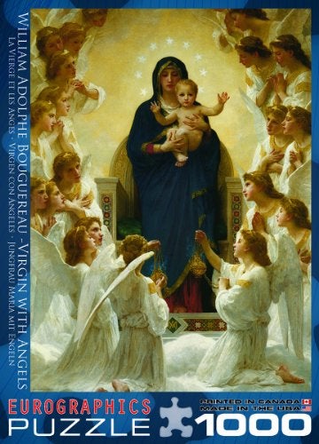 EuroGraphics Virgin with Angels by William Bouguereau 1000 Piece Puzzle, 6000-7064 - Image 4