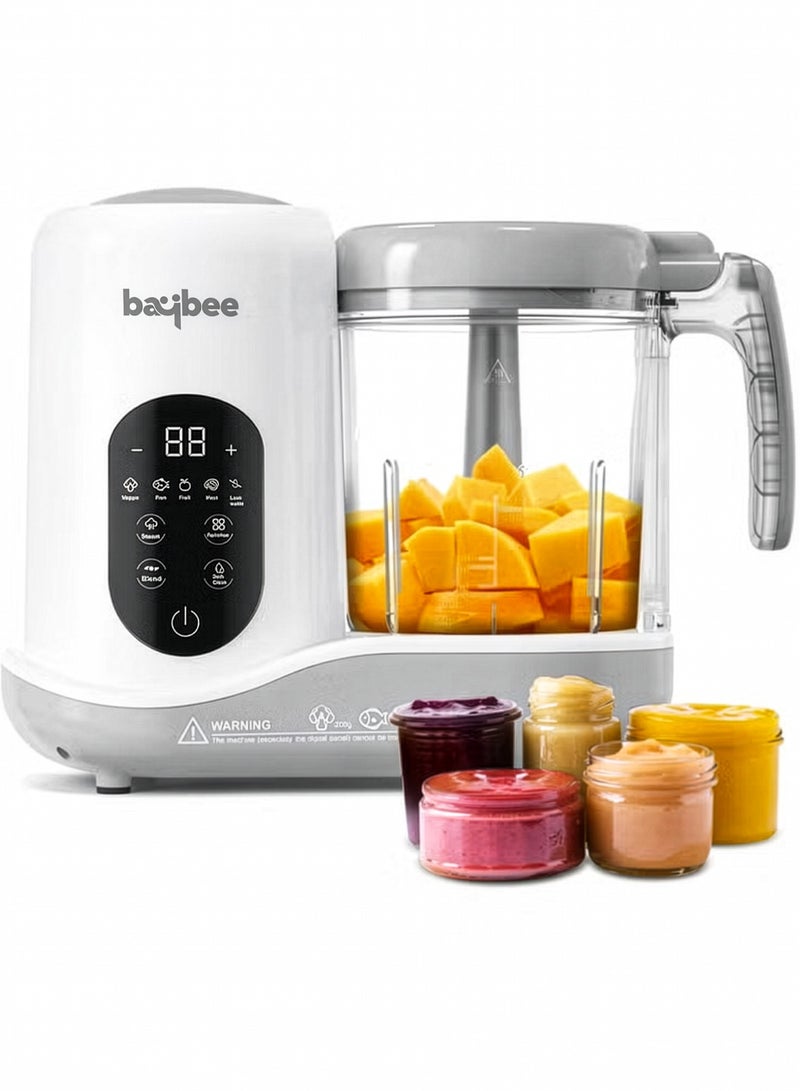 BAYBEE Blenzy 5 in 1 Electric Baby Food Processor for Baby Food Maker with Steamer, Chopper & Grinder | Portable Baby Food Blender with Self Cleans & Touch Screen Control Baby Food Blender for Baby - Image 1