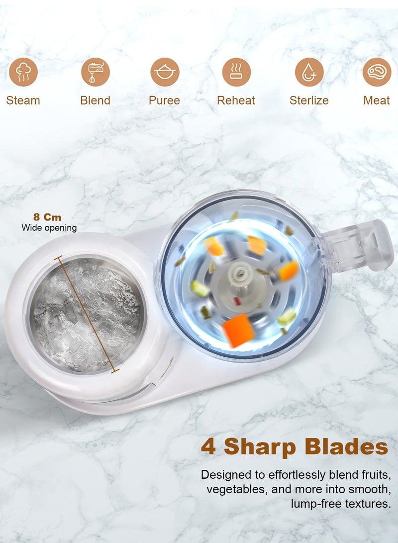 BAYBEE Blenzy 5 in 1 Electric Baby Food Processor for Baby Food Maker with Steamer, Chopper & Grinder | Portable Baby Food Blender with Self Cleans & Touch Screen Control Baby Food Blender for Baby - Image 5