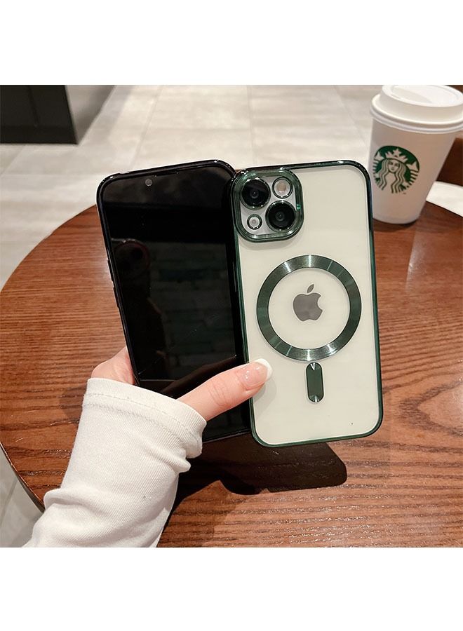 Ocean iPhone 15 Plus Case 6.7-Inch (Green), With Electroplated Magnetic Attraction, Camera Lens Full Protection, Compatible With MagSafe Wireless Charging, Shockproof Soft TPU Phone Cover - Image 2