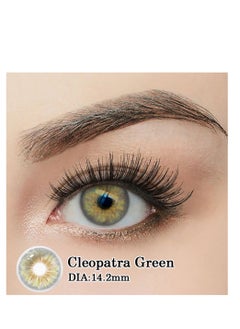 KSSEYE Yearly  Cleopatra Green  Colored Unisex Cosmetic Contact Lenses, Enlargement Collection With case  - Image 1