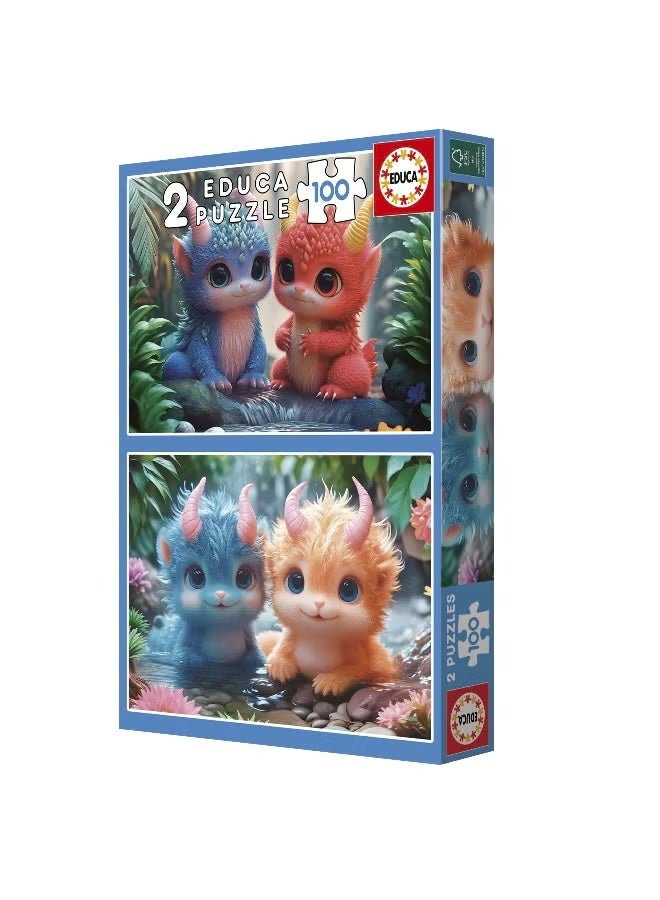 Educa 2X100 Cute Monsters - Image 2