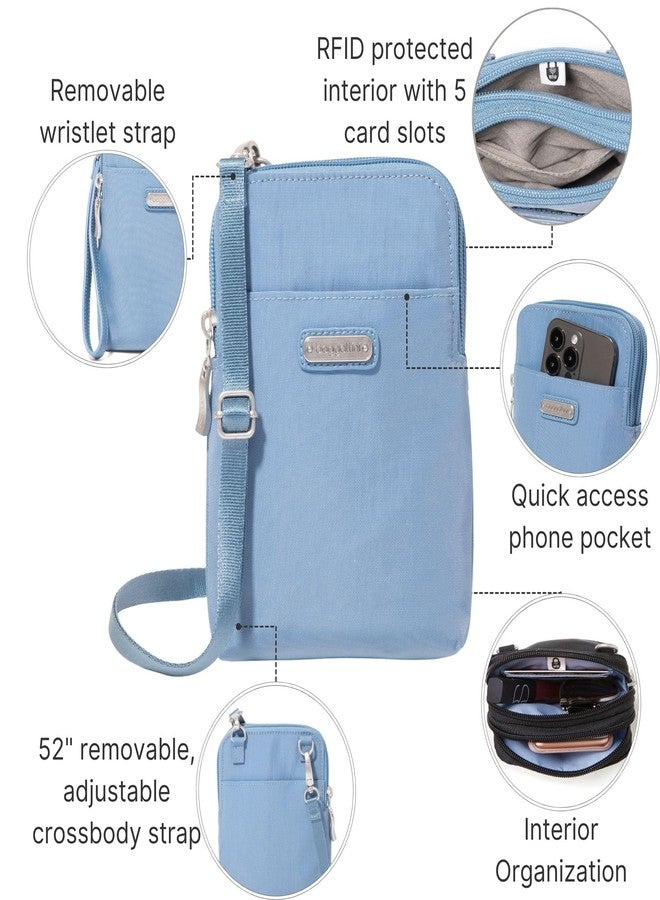 Baggallini Take Two RFID Bryant Crossbody - 5x7.25 Lightweight Small Phone Wallet Crossbody Bag - Nylon Travel Purse - Image 3