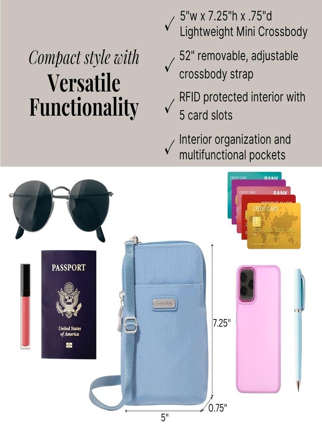 Baggallini Take Two RFID Bryant Crossbody - 5x7.25 Lightweight Small Phone Wallet Crossbody Bag - Nylon Travel Purse - Image 4