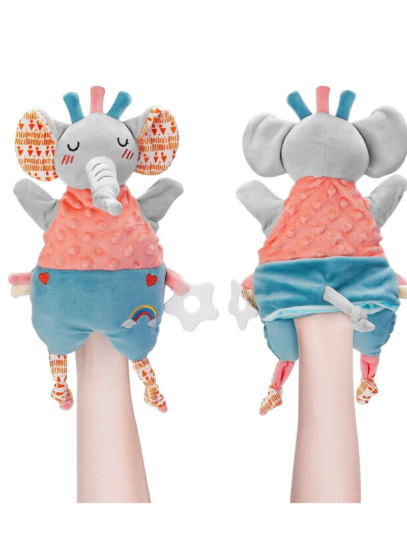 Excefore Soft Hand Puppet for Baby, Toddler Animal Plush Toy Includes Elephant, Newborn Activity  Education Learning Plush Toy, Birthday Gifts Baby Cuddly Toys 0 6 12 Months Washable - Image 2