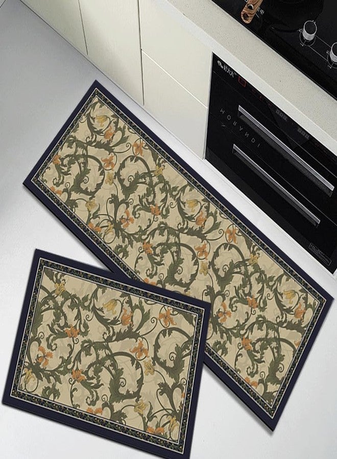 Roslen Kitchen Mats for Floor Anti Slip, Waterproof Memory Foam Kitchen Rugs, Soft Cushioned Anti-Fatigue Standing Mat with Floral Design, Comfort Runner Rug Carpets for Kitchen, Sink Laundry & Home - Image 5