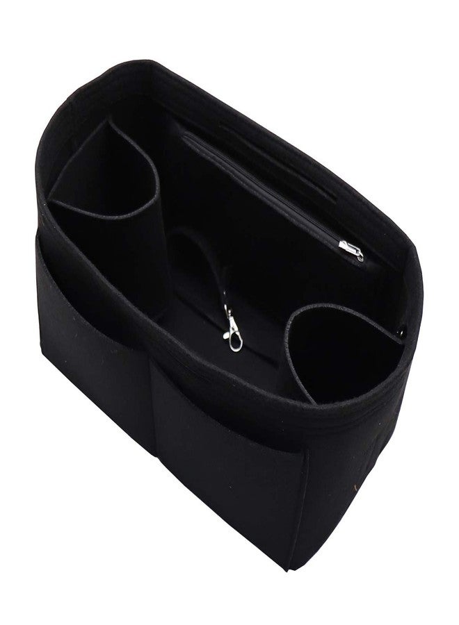 LEXSION Felt Purse Organizer Insert Bag In Bag with Two Removeable Holder 8020 Black L - Image 1
