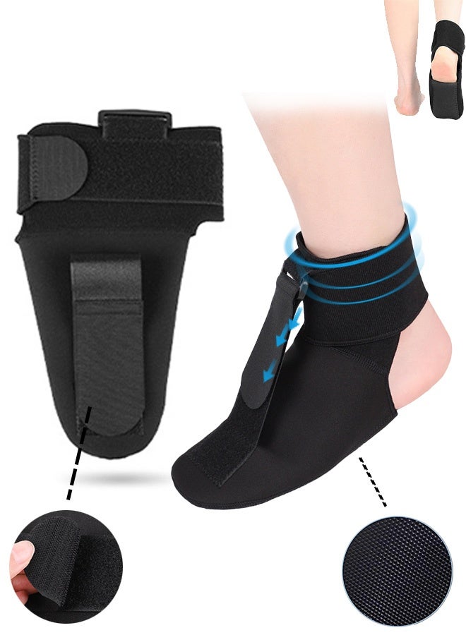 Quantum Plantar Fasciitis Night Sock, Plantar Fasciitis Brace, Plantar Fasciitis Relief Night Splint for Women and Men (Black) - Image 1