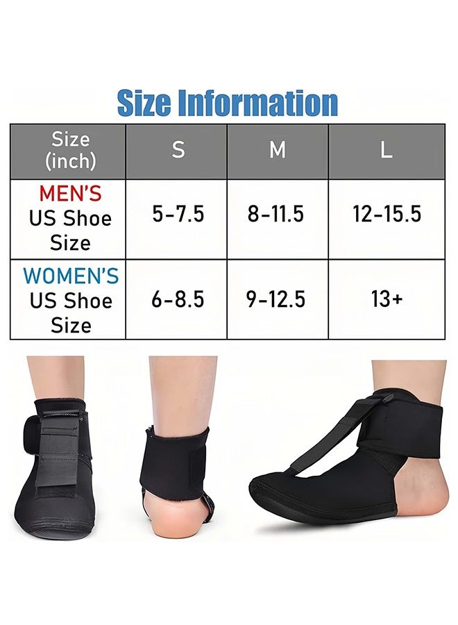 Quantum Plantar Fasciitis Night Sock, Plantar Fasciitis Brace, Plantar Fasciitis Relief Night Splint for Women and Men (Black) - Image 2