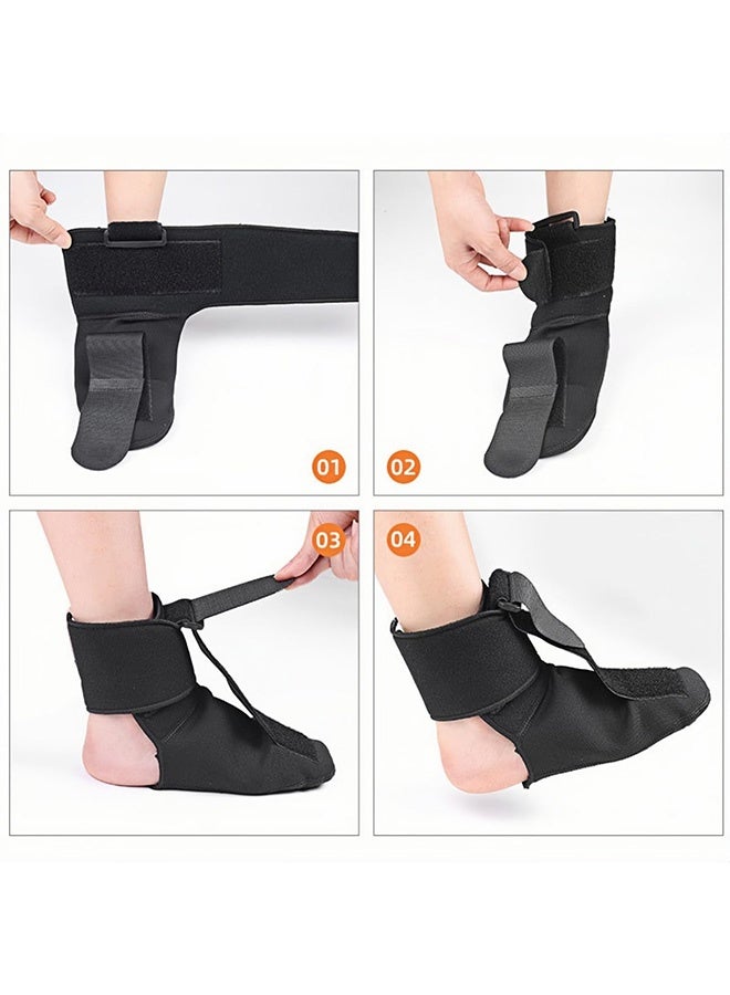 Quantum Plantar Fasciitis Night Sock, Plantar Fasciitis Brace, Plantar Fasciitis Relief Night Splint for Women and Men (Black) - Image 3